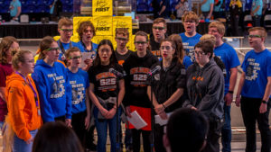 Student Choir sings the national anthem.