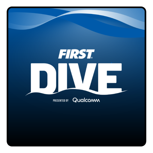 2024-2025 FIRST Season logo - DIVE with blue waves